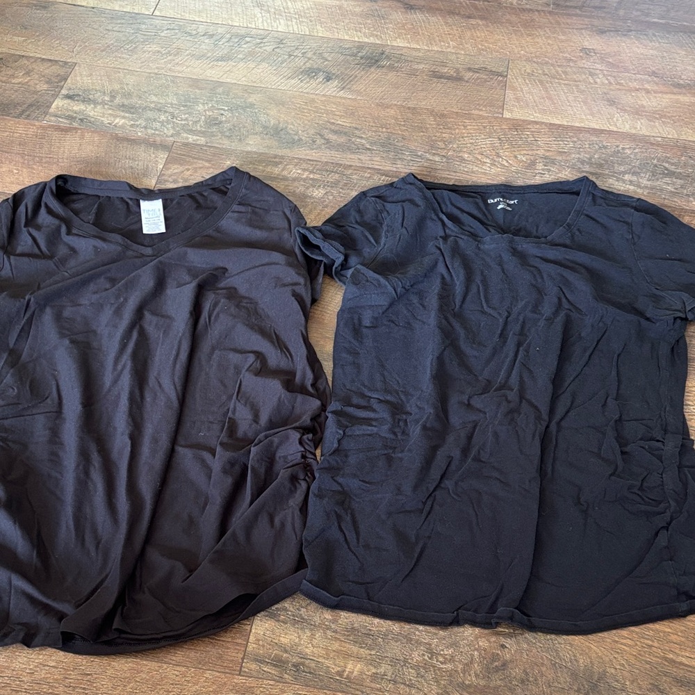 Maternity Basic Black Tees